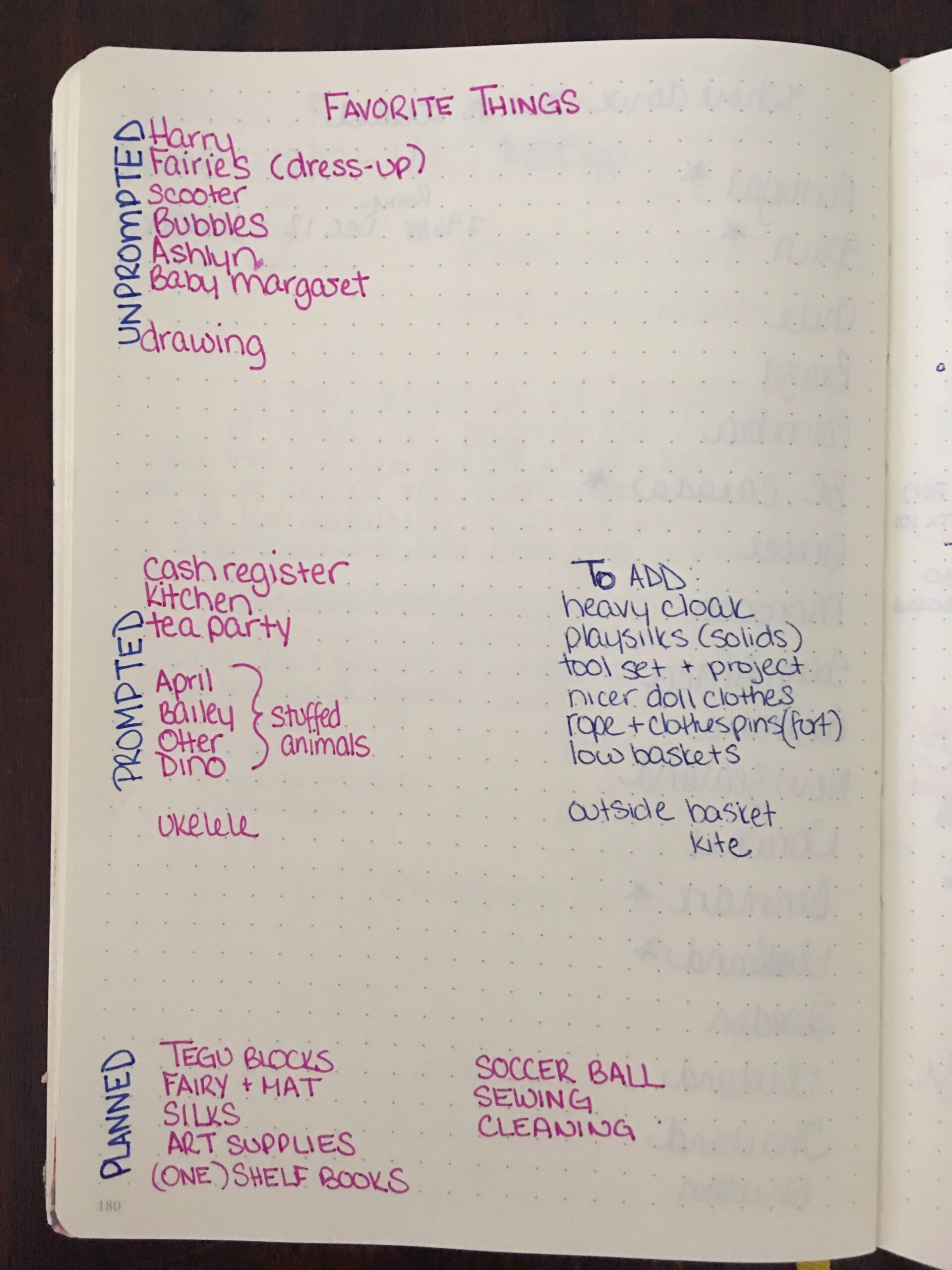 a list of items to keep during the preparation for a simplicity parenting toy declutter